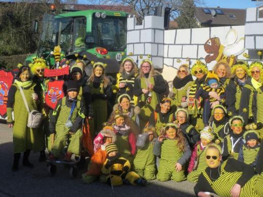 13.02.2018 Umzug in Gundelsheim   hinterer Teil der Gruppe